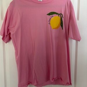 Pink La Dolce Vita Lemon Summer Graphic T-Shirt